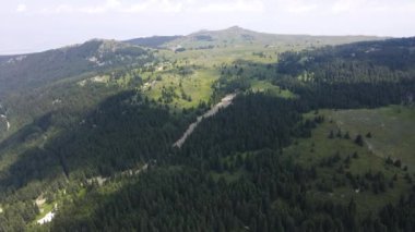 Bulgaristan 'ın Sofya Şehir Bölgesi, Vitosha Dağı' ndaki Konyarnika bölgesinin havadan görüntüsü