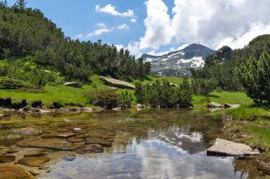 Bulgaristan 'ın Pirin Dağı' ndaki Banderitsa Nehri yakınlarındaki inanılmaz manzara