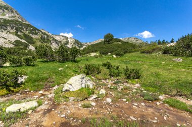 Bulgaristan 'ın Pirin Dağı' ndaki Banderitsa Nehri yakınlarındaki inanılmaz manzara