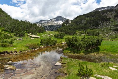 Bulgaristan 'ın Pirin Dağı' ndaki Banderitsa Nehri yakınlarındaki inanılmaz manzara