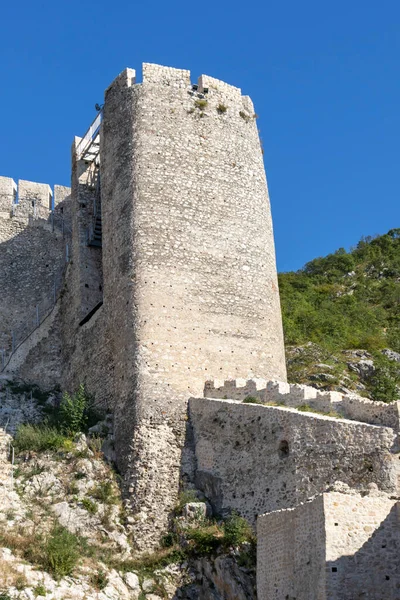 Rovine Della Città Fortificata Medievale Golubac Sulla Costa Del Danubio — Foto Stock