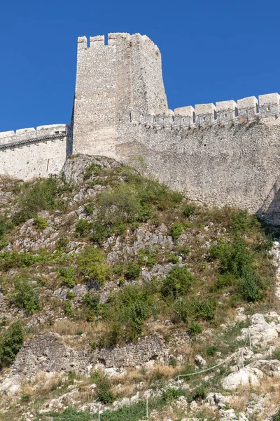 Ruïnes Van Middeleeuwse Vestingstad Golubac Aan Kust Van Donau Servië — Stockfoto
