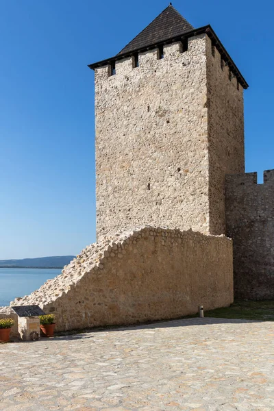 Ruins Medieval Fortified Town Golubac Coast Danube River Serbia — Stock Photo, Image