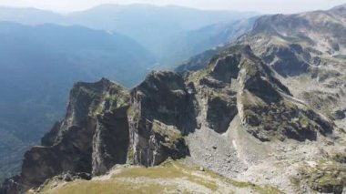 Aerial summer view of Lovnitsa peak, Rila Mountain, Bulgaria