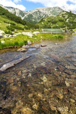Bulgaristan 'ın Banderitsa Gölü yakınlarındaki Pirin Dağı' nın muhteşem manzarası