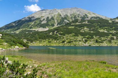 Bulgaristan 'ın Banderitsa Gölü yakınlarındaki Pirin Dağı' nın muhteşem manzarası