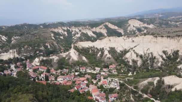 Aerial View Historical Town Melnik Blagoevgrad Region Bulgaria — Stock Video