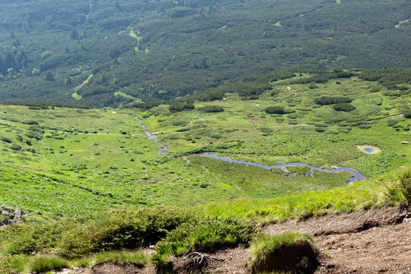 Erstaunliche Landschaft Des Rila Gebirges Der Nähe Des Beängstigenden Sees — Stockfoto