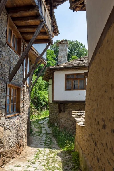 Aldeia Kovachevitsa Com Autênticas Casas Século Xix Região Blagoevgrad Bulgária — Fotografia de Stock