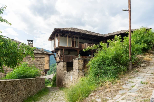 Aldeia Kovachevitsa Com Autênticas Casas Século Xix Região Blagoevgrad Bulgária — Fotografia de Stock