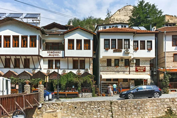 Melnik Bulgária Agosto 2022 Rua Típica Casas Antigas Cidade Histórica — Fotografia de Stock