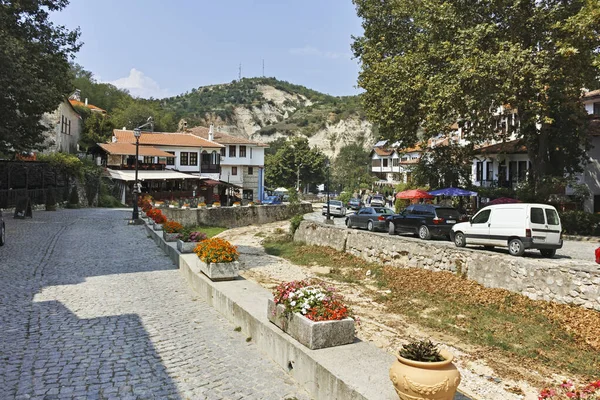 Melnik Bulgaria Agosto 2022 Calle Típica Casas Antiguas Ciudad Histórica — Foto de Stock