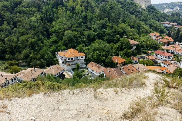 Melnik Bulgária Agosto 2022 Rua Típica Casas Antigas Cidade Histórica — Fotografia de Stock