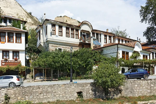 Melnik Bulgaria Agosto 2022 Tipica Strada Vecchie Case Nel Centro — Foto Stock