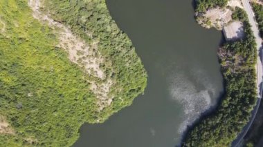Aerial Summer view of Krichim Reservoir, Rhodopes Mountain, Plovdiv Region, Bulgaria