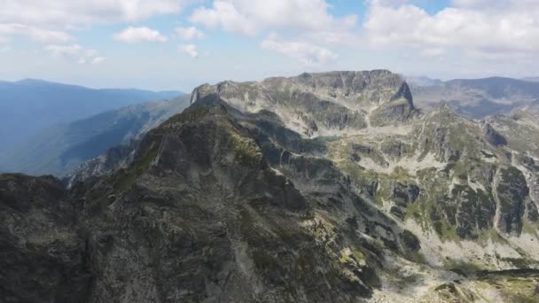 Aerial Summer View Malyovitsa Peak Rila Mountain Bulgaria — Stock video