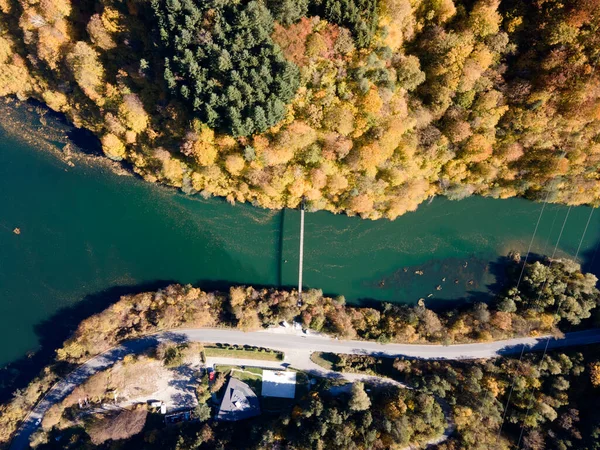 Veduta Aerea Autunnale Del Serbatoio Pasarel Sofia Città Regione Bulgaria — Foto Stock