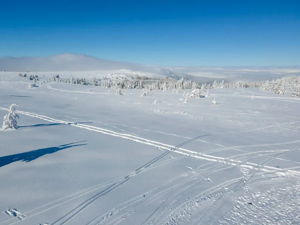 Letecký Zimní Pohled Horu Vitosha Sofijský Kraj Bulharsko — Stock fotografie