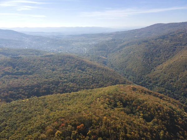 Amazing Aerial Autumn Panorama Van Vitosha Mountain Sofia City Region — Stockfoto