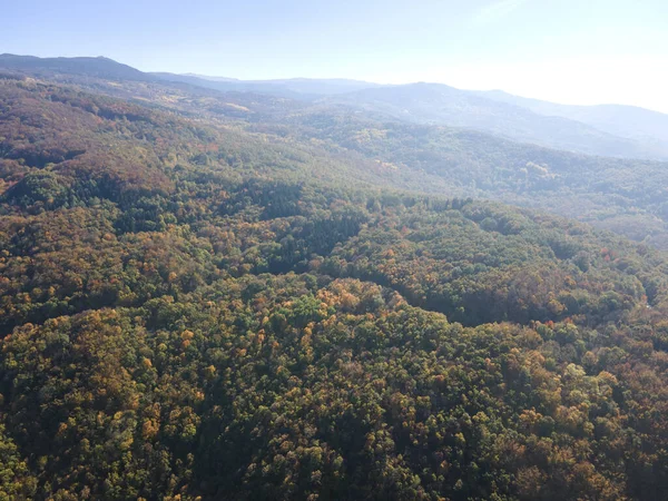Amazing Aerial Autumn Panoráma Vitosha Mountain Szófia Város Régió Bulgária — Stock Fotó