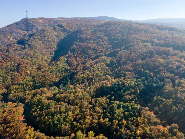 保加利亚索菲亚市维多沙山令人惊奇的空中秋季全景 — 图库照片