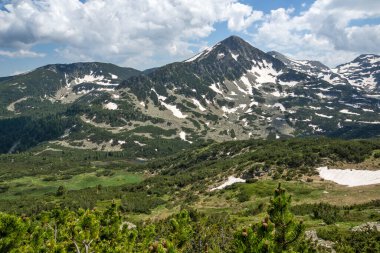 Bulgaristan 'ın Popovo Gölü yakınlarındaki Pirin Dağı yaz manzarası