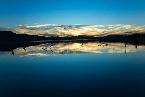 Ørken vådområder solnedgang - Stock-foto