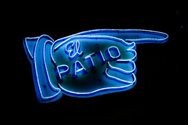 eski vintage neon tabela