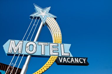Vintage motel boşluk işareti