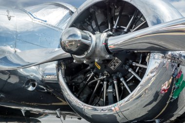 Vintage uçak motoru kapat