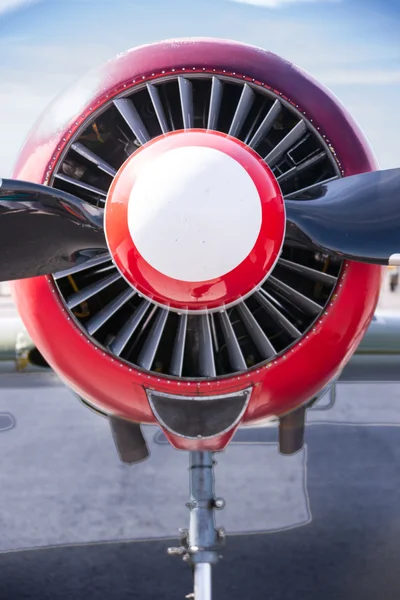 Vintage Aircraft Engine Close Up — Stock Photo, Image