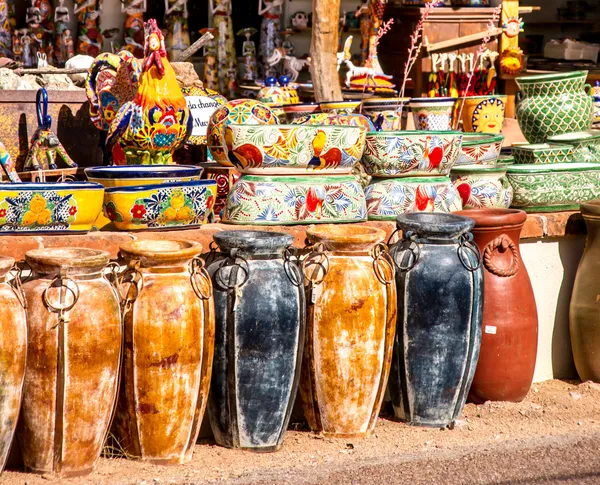 Mexicaans aardewerk winkel — Stockfoto