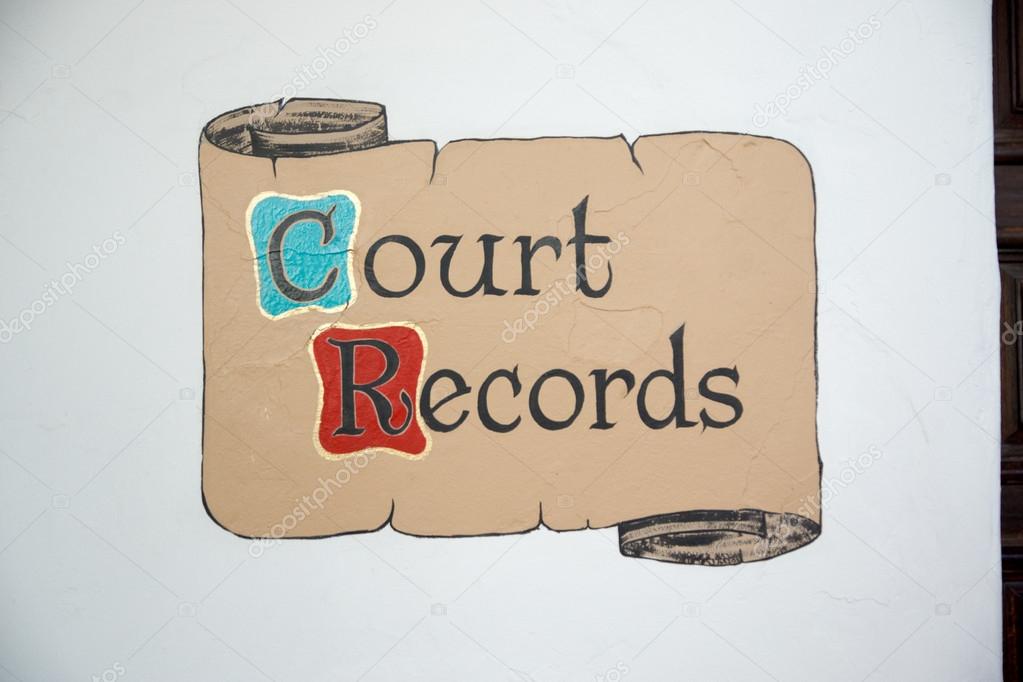 Court Records Sign