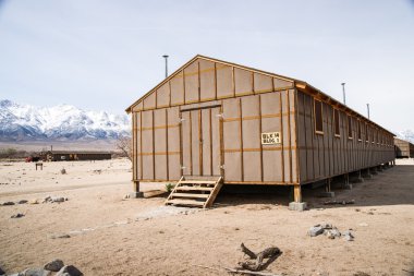 Manzanar Detention Center Braacks Housing clipart