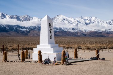 Manzanar Memorial and Sierra Mountains clipart