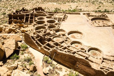 Aerial View of Pueblo Bonito clipart