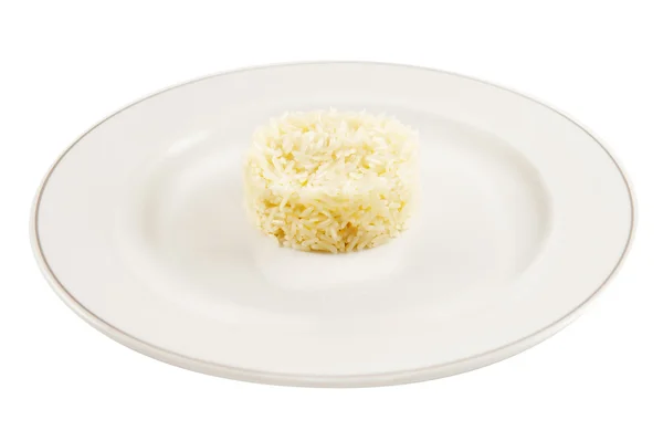 bir plaka üzerinde beyaz pirinç