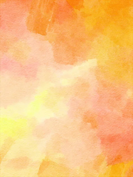 Yellow Orange Wet Watercolor Paper Background — Stock Photo, Image