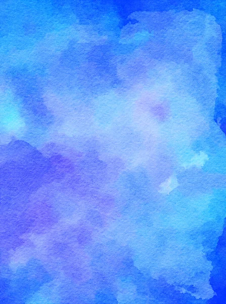 Impresszionista Kék Akvarellháttér Kép — Stock Fotó