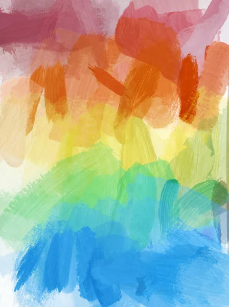 Backdrop Image Rainbow Painted Brush Strokes — Stock Photo, Image