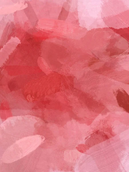 Immagine Sfondo Rosso Dipinto Con Grandi Pennellate Vernice Disordinata — Foto Stock