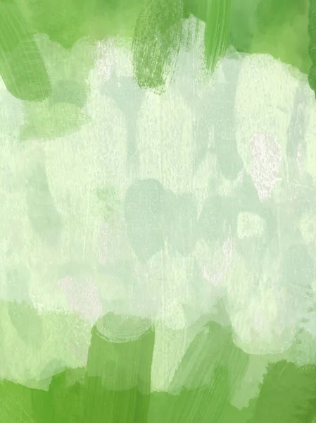Målad Grön Våren Ram Bakgrund Bild Med Stora Penseldrag Och — Stockfoto