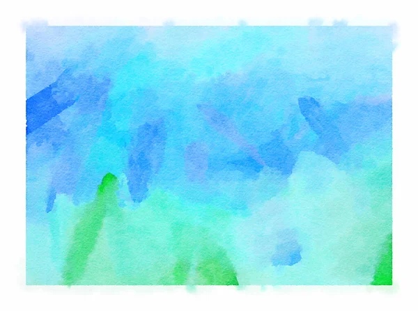 Azul Cielo Acuarela Lavado Fondo Abstracto Patrón Pintura Impresionista Húmedo —  Fotos de Stock