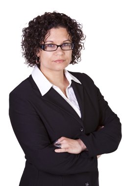 kollarını çapraz ile şirin iş kadını