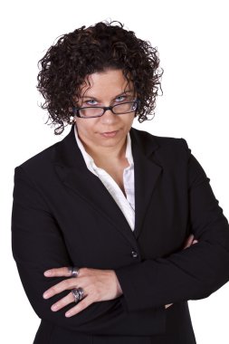 kollarını çapraz ile şirin iş kadını