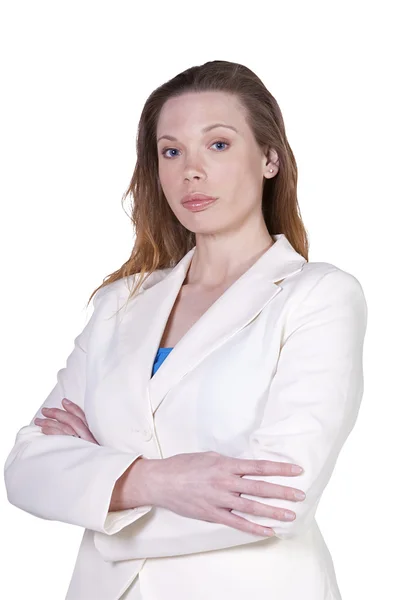 Cute Businesswoman with her arms crossed — Stock Photo, Image