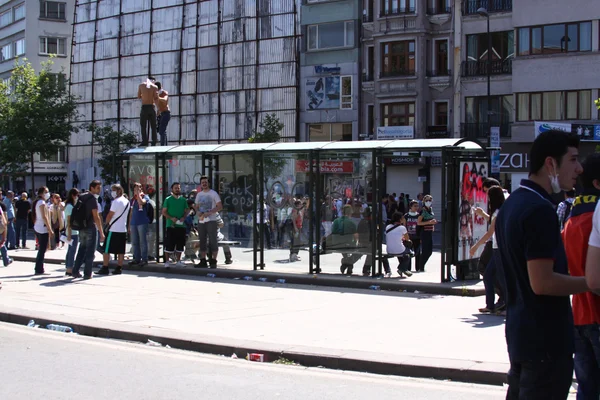 Istanbul - 1 czerwca: Gezi Park publiczny Protest przeciwko rządu — Zdjęcie stockowe