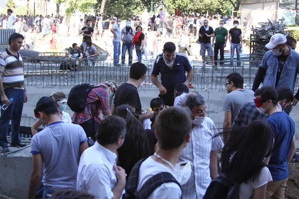 伊斯坦布尔-6 月 1 日: 鸽子公园公开抗议，反对政府、 企业 — 图库照片