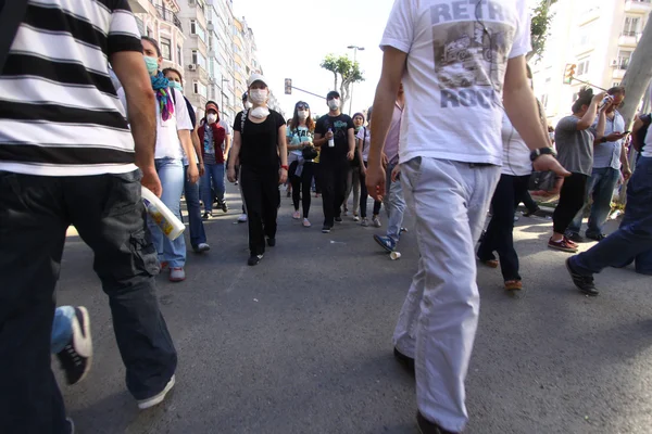 ISTANBUL - JUNHO 1: Gezi Park Protesto público contra o governo — Fotografia de Stock
