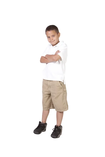 Hispanic Boy with his Arms Crossed — Stock Photo, Image